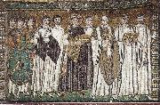 unknow artist Justinian, Bishop Maximilian Annus and entourage painting